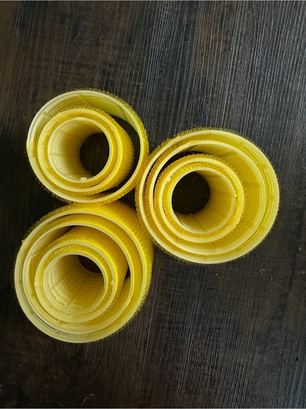 Yellow Velcro Hair Rollers